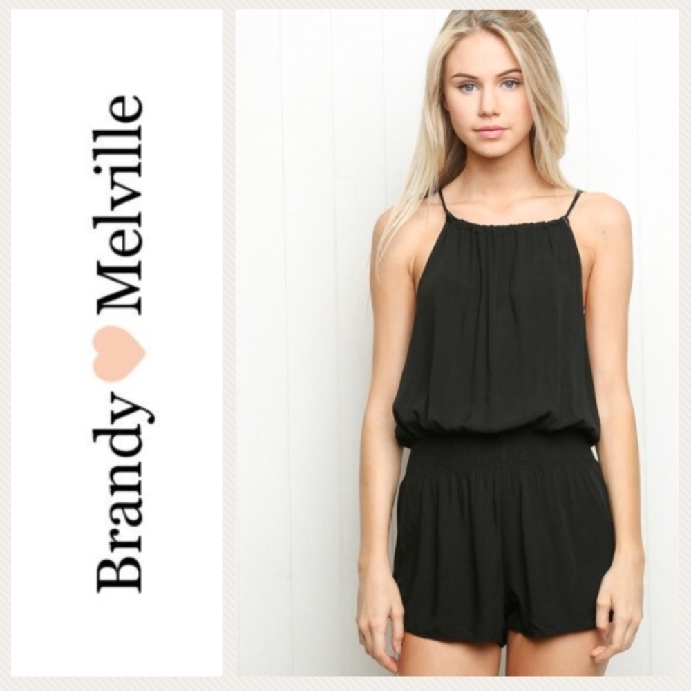 Brandy💗Melville Blanche romper in black OS